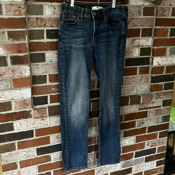 LEVIS Dark Blue Perfect Waist 525 Straight Leg Jeans size 10 - Picture 3 of 11